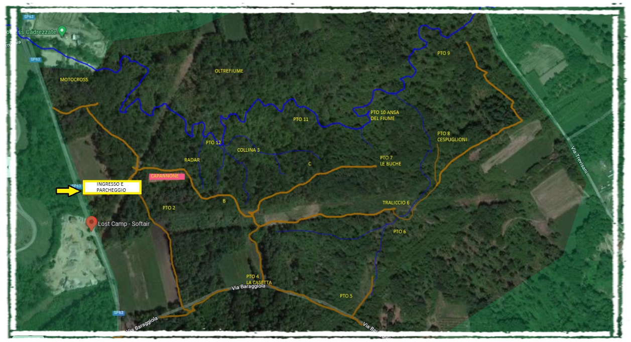 Mappa semplificata del campo Mappa Campo